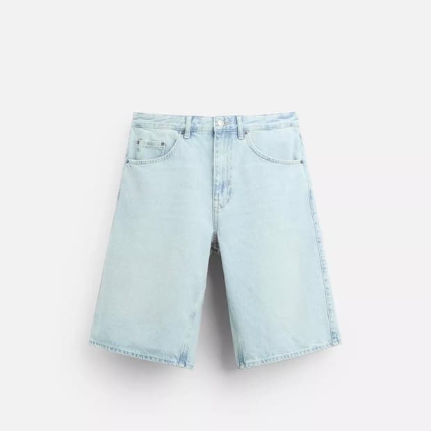 [36] 자라 연청 데님 버뮤다 팬츠