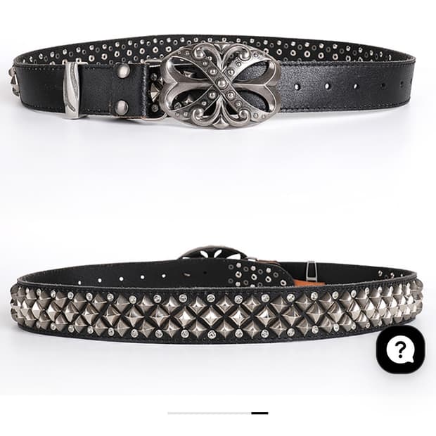Retro punk cowhide Belt
