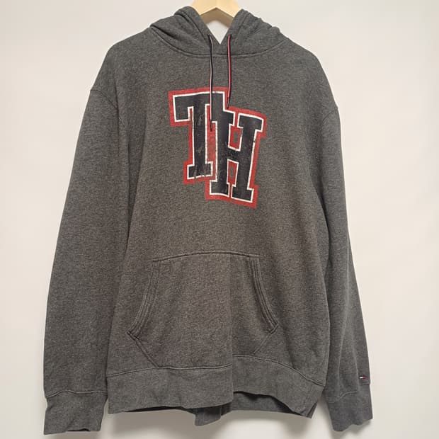 TOMMY HILFIGER TH 후드 / 멜란지 그레이 / XL~XXL 