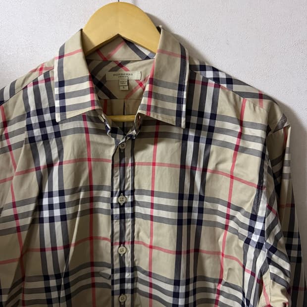 버버리 남성 노바체크 드레스 셔츠 L (105정도)