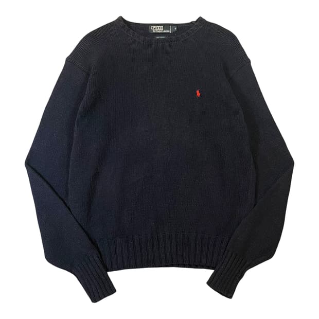 폴로 랄프 로렌 포니 코튼 네이비 니트