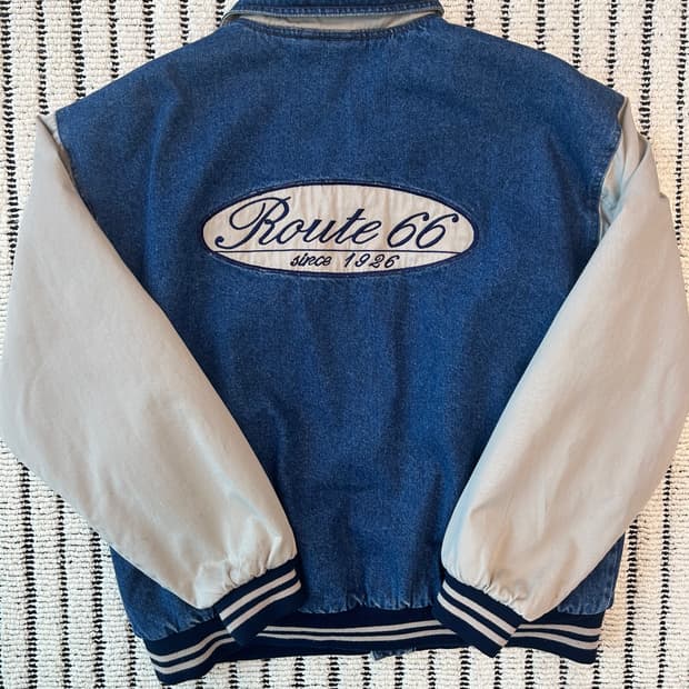 Route 66 데님 바시티 자켓