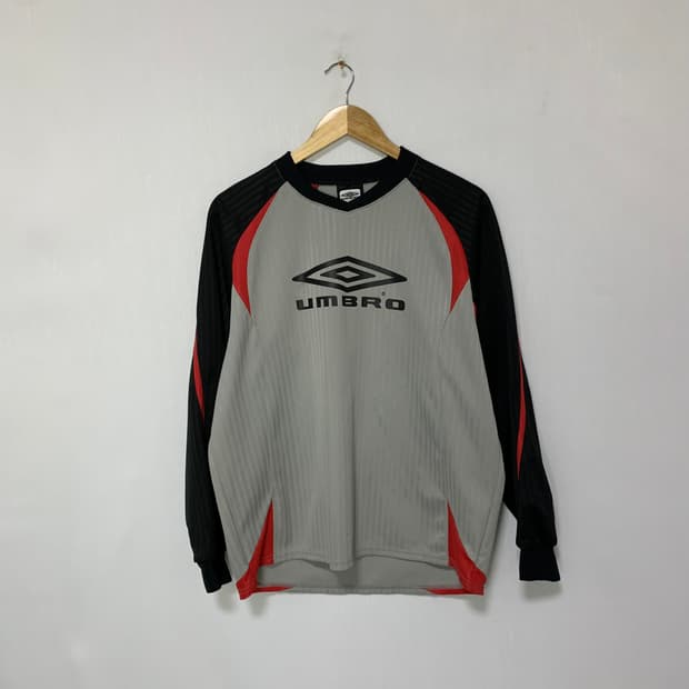 엄브로 폴리 긴팔 배색 맨투맨 스포츠 빈티지