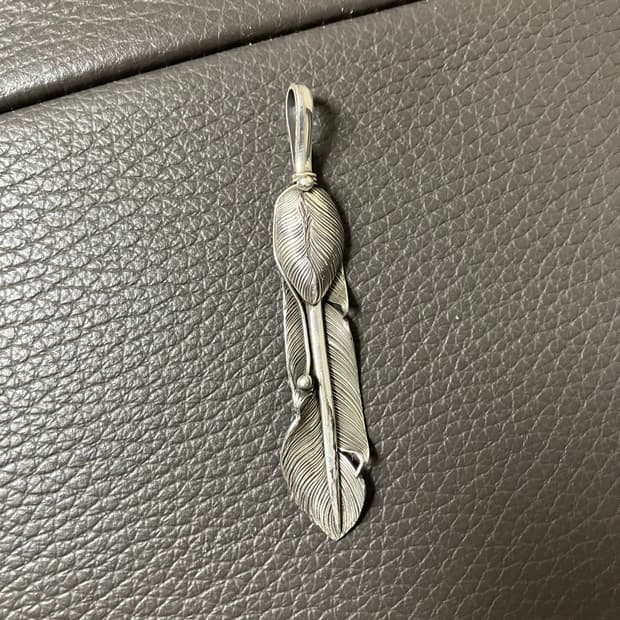 네이티브 아메리칸 실버 깃털 팬던트