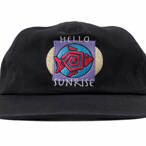 Fish Logo Relaxed Fit 5Panel cap black