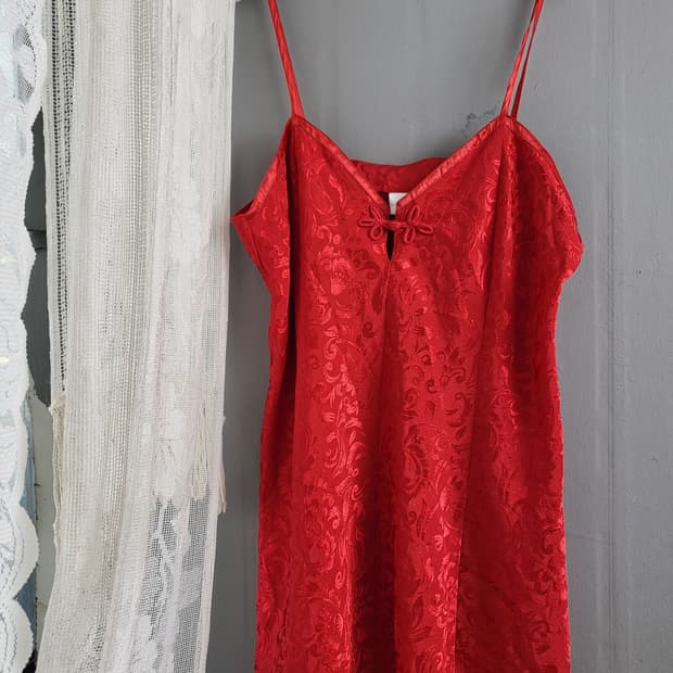 빈티지 중국풍 나시 슬립 원피스