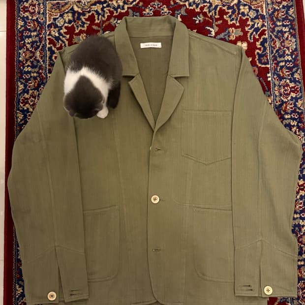 Vintage 해링본 코튼 자켓