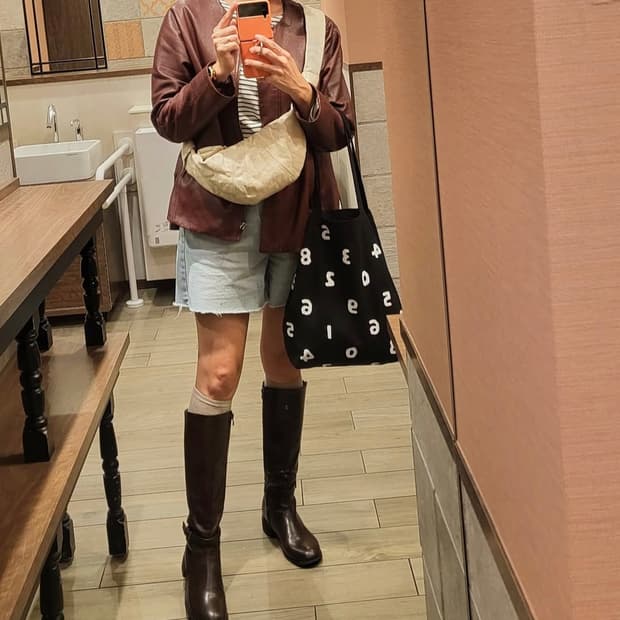 Lemaire 르메르 정품 코티드 범백 스몰 크루아상백 s사이즈 크로스