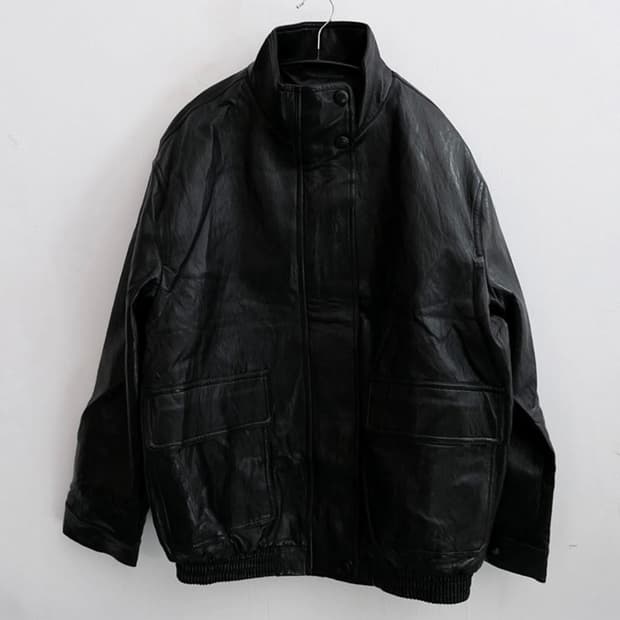 콜하그 레더자켓 black