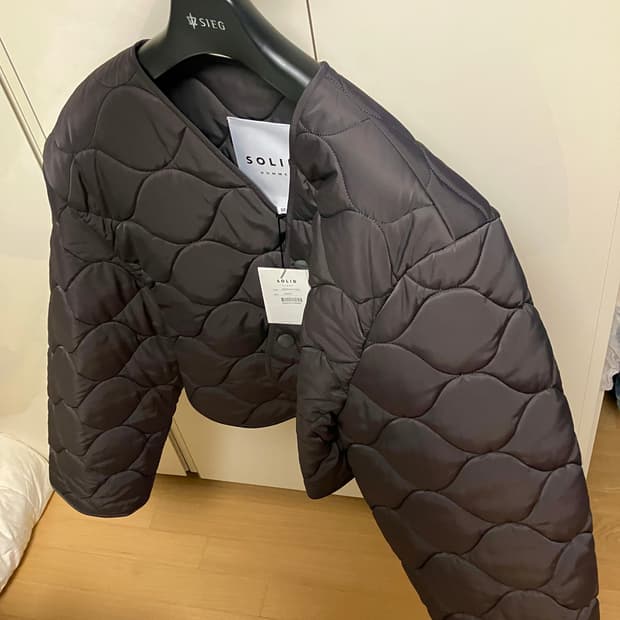 (50) 솔리드옴므 22ss 크롭 퀼팅 자켓