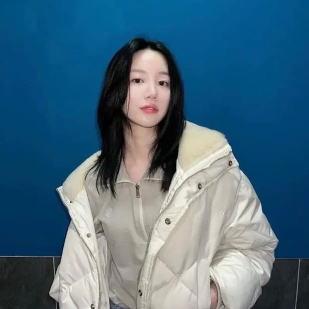 택O) 루에브르 다이아 구스 다운 점퍼 크림 [이유비, 차정원 착용]