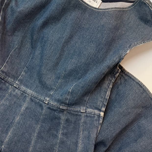 샤넬 2007 데님 미디 드레스 