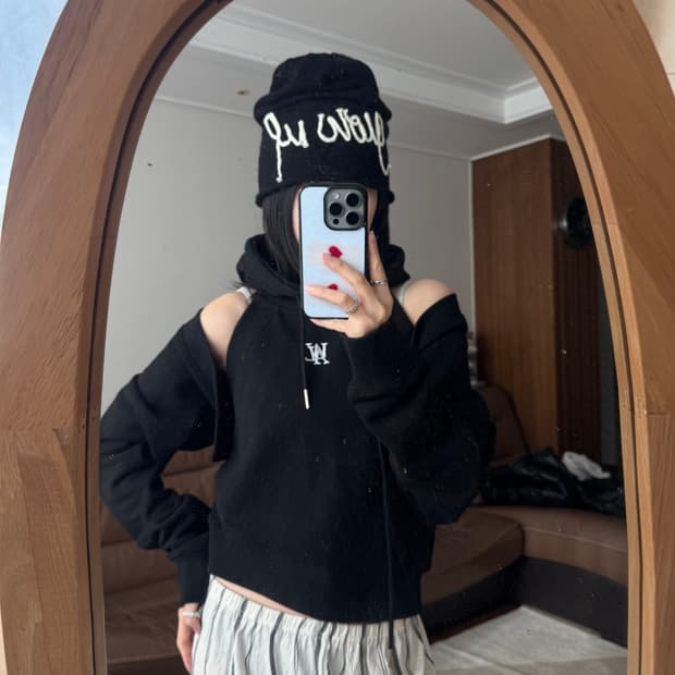 우알롱 후드티 + 볼레로 세트