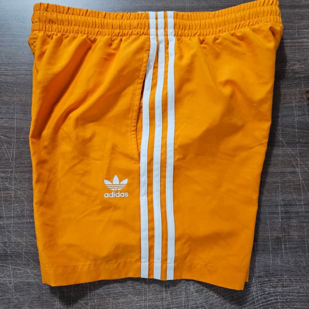 아디다스(adidas) 오리지널 삼선 스윔 쇼츠 오렌지 M
