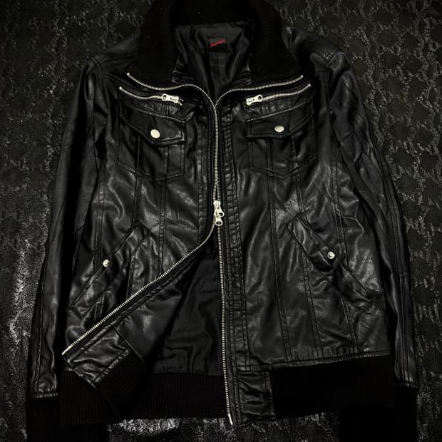  00‘s Design 2-way Double Neck Leather J
