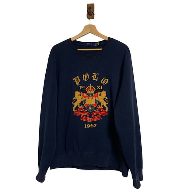 폴로 랄프로렌 로얄 킹 크라운 헤럴딕 크레스트 맨투맨 M