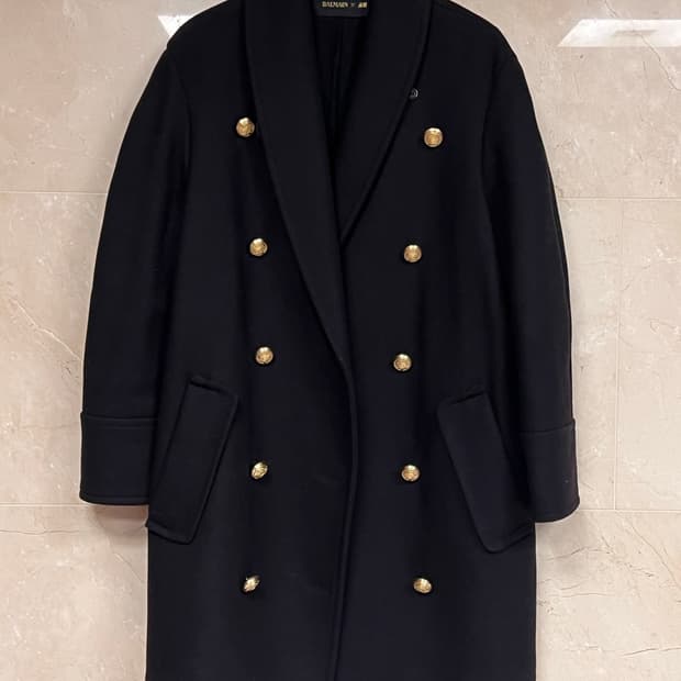 발망 x H&M 더블 코트