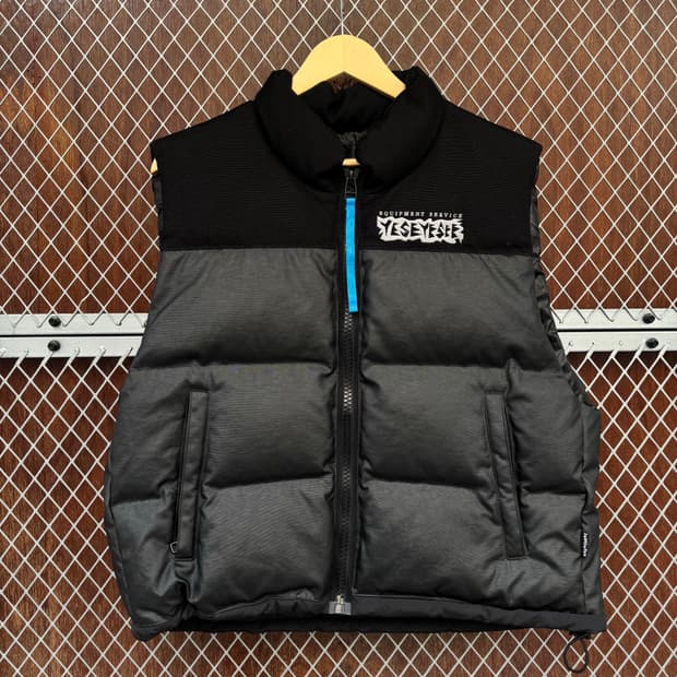 예쓰아이씨 yeseyesee 덕다운 블랙 배색 패딩조끼 베스트 점퍼 S