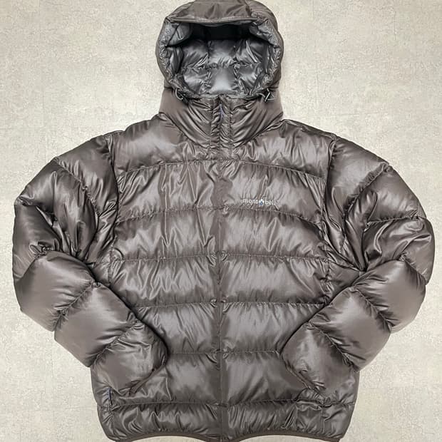 빈티지 몽벨 라이트 알파인 구스 다운 패딩 자켓 초코 브라운 모카 무스