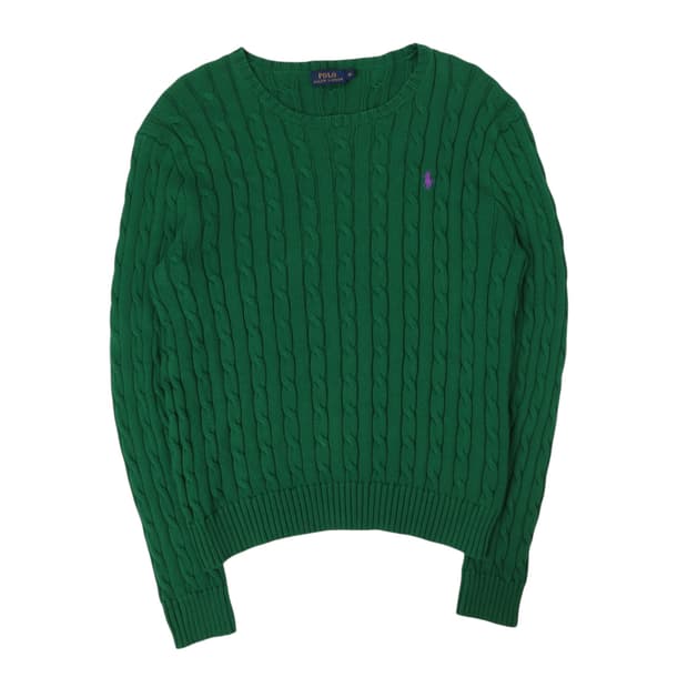 폴로 랄프로렌 딥그린 케이블 니트