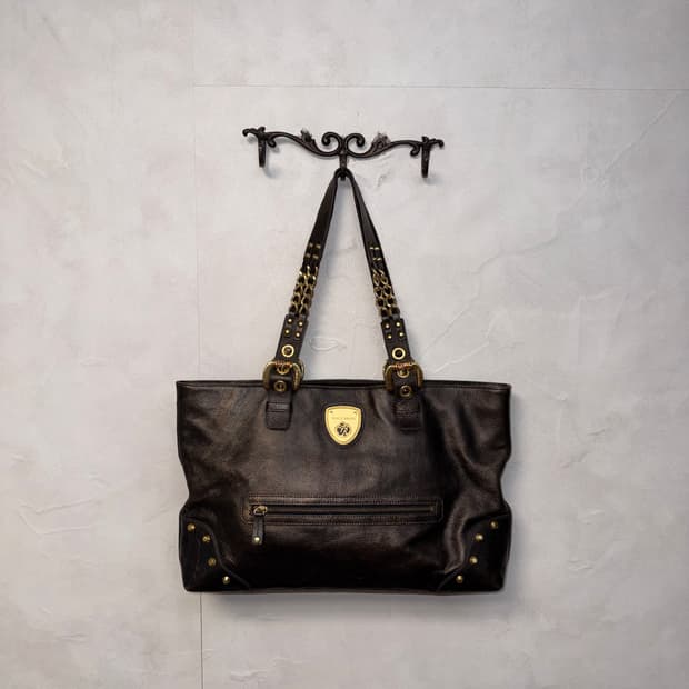 VincisBench metal brown chain buckle 토트백