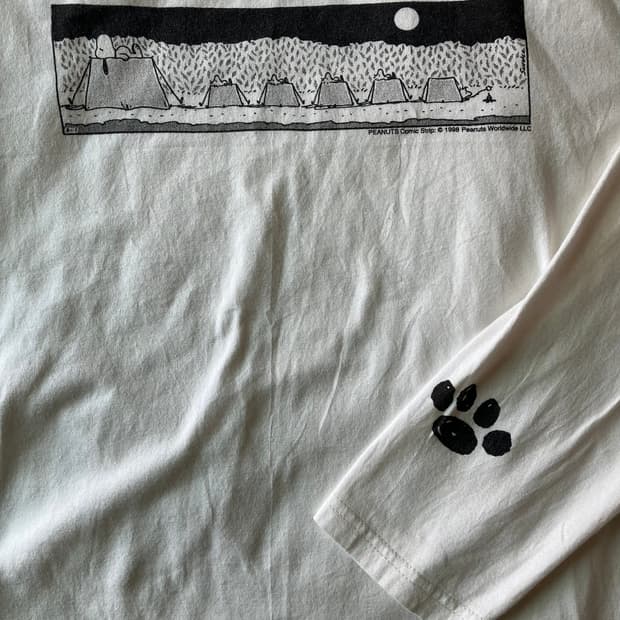 피너츠 스누피 흰 긴팔티