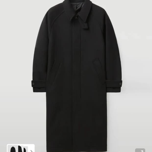 쿠어 벨란디 캐시미어 발마칸 코트 블랙 L