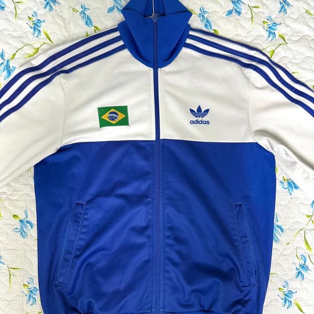 아디다스 브라질 리우데자네이루 국대 트랙탑 져지 흰파 m