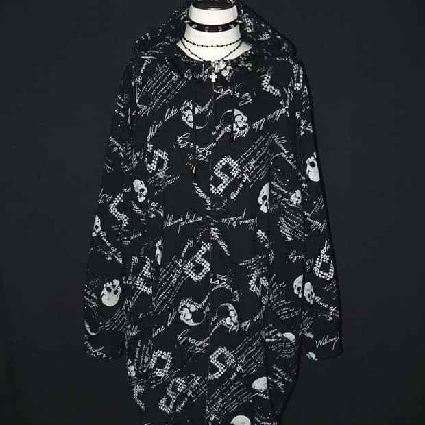 (paleo2) gothic punk zip-up hoodie 