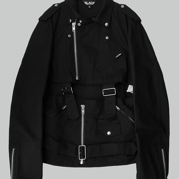 꼼데가르송 블랙 서스펜더 라이더 자켓