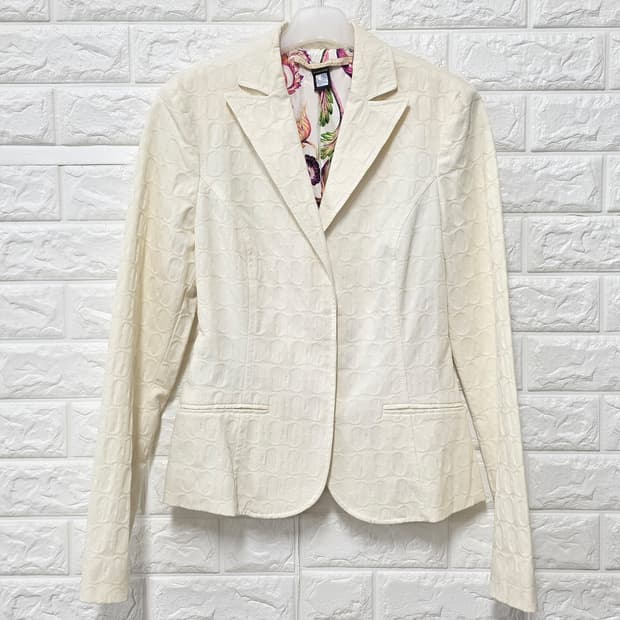 택포)M 로베르토 카발리 Roberto Cavalli 아이보리 블레이저 