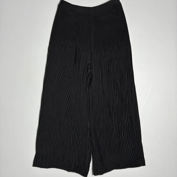 이세이미야케 플리츠 플리즈 블랙 와이드 팬츠 R1878