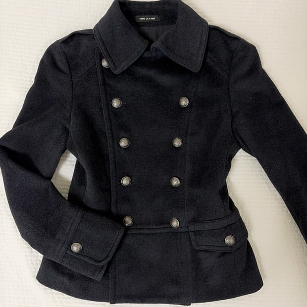 나폴레옹 울 앙고라 코트 블랙 자켓 카시코 샵502 파우닝