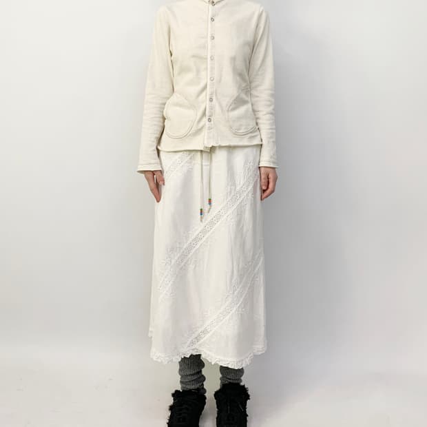  POU DOU DOU 레이스 스커트