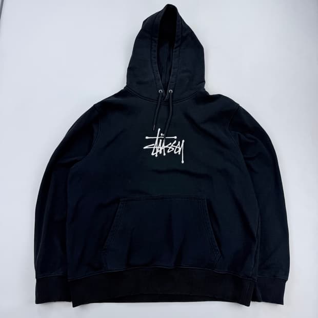 스투시 베이직 자수로고 후드티