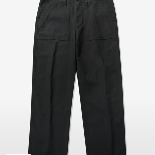 네이머클로딩 블랙 퍼티그팬츠