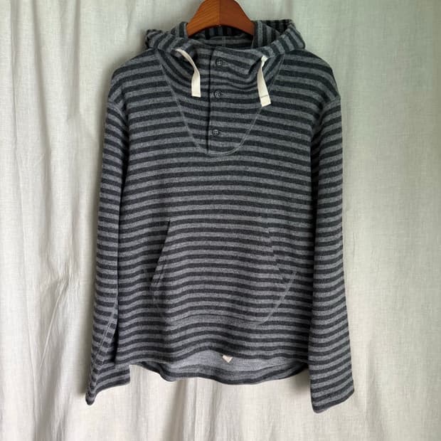 ENGINEERED GARMENTS stripe wool hood