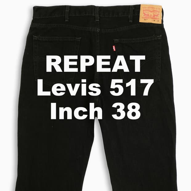 빈티지 리바이스 517 흑청 블랙진 38 인치 LV5173883