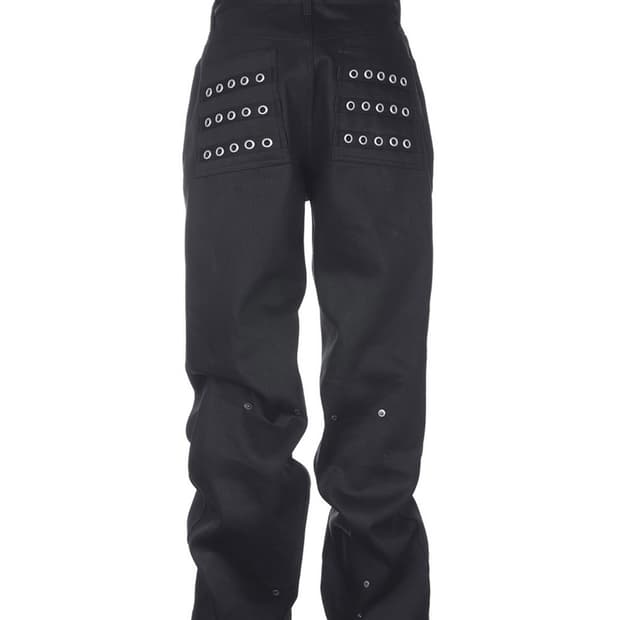 B.access 비엑세스 Eyelet Button Black Jeans