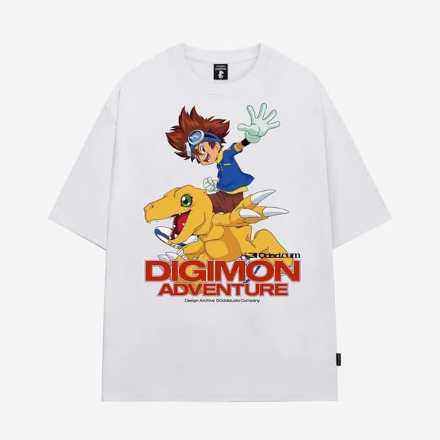 오드 스튜디오 디지몬 콜라보 아구몬 반팔 티셔츠
