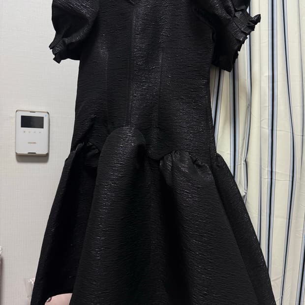 방떼 자카드 브이넥 롱 드레스 M 사이즈