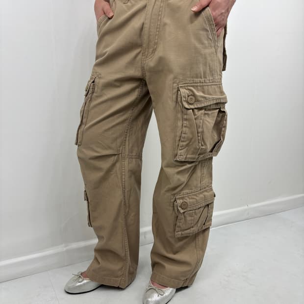 BIG CARGO PANTS DARK BEIGE