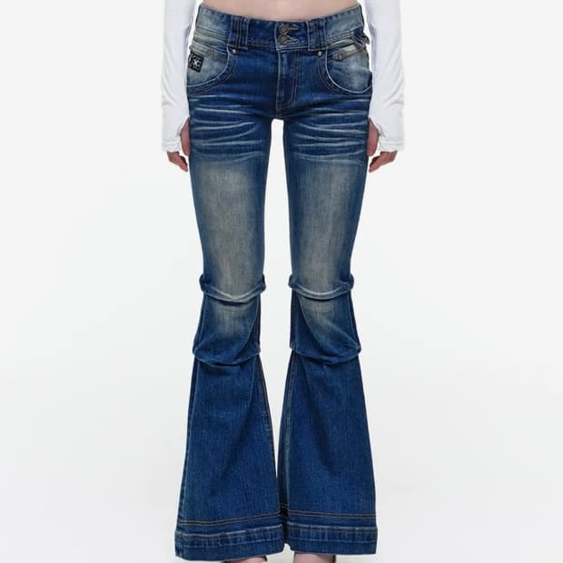 오퍼스 0012 STUNNER FLARE DENIM PANTS