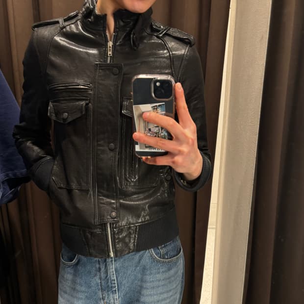 vtg lambskin m field jacket