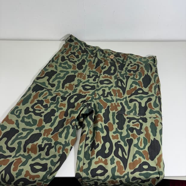 M 빈티지 레귤러핏 코튼 카모 밀리터리 퍼티그팬츠