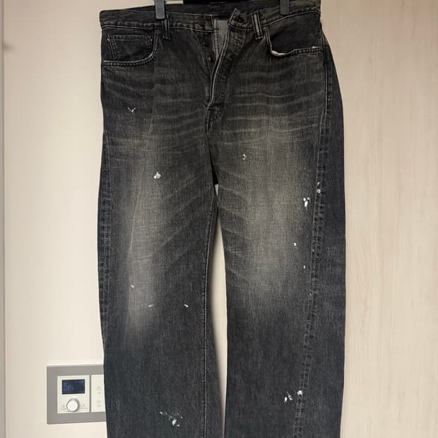 풀카운트 0105 다트포드 블랙 한정판 34 와이드 청바지