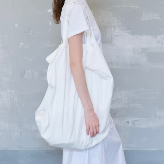 FOLDED COTTON BAG - WHITE