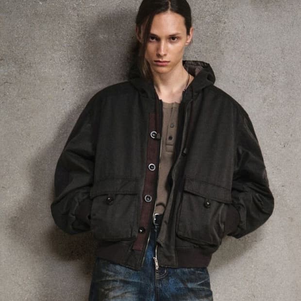 엘무드 디트로이트 후디자켓 다크브라운