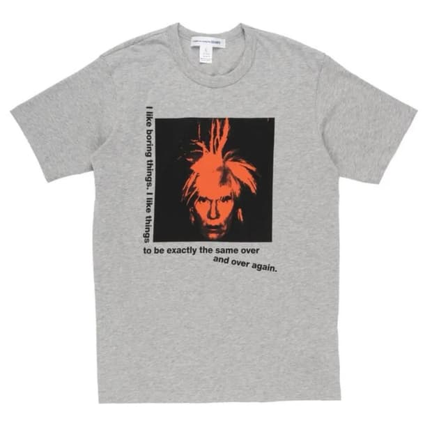 (L) 꼼데가르송셔츠 앤디워홀 그레이