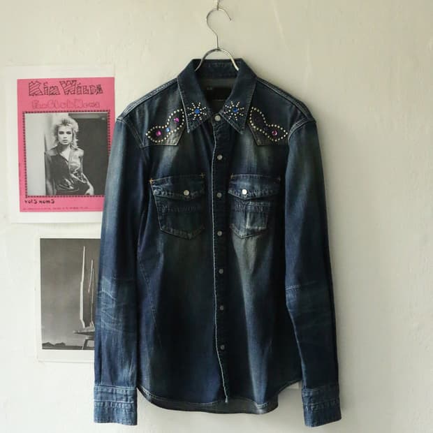 넘버나인 웨스턴 스터드 데님 셔츠